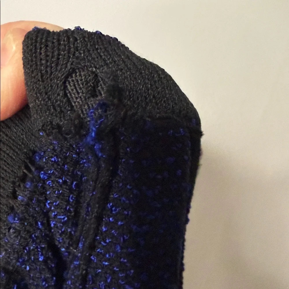 St. John Collection blue black knitted pull on pencil skirt sz 12